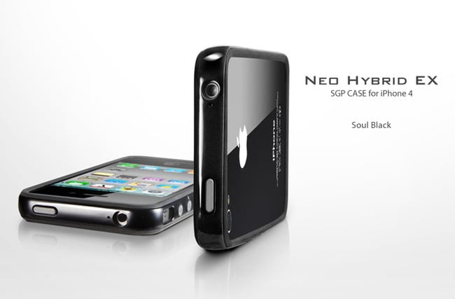 SGP iPhone 4 Case Neo Hybrid EX Series Smooth Black