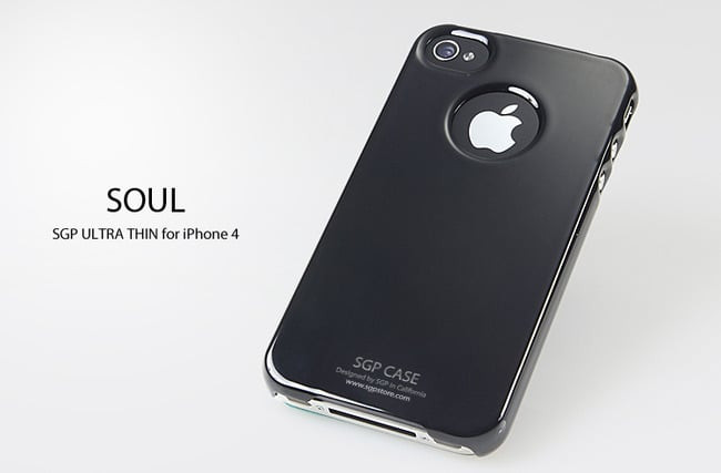 SGP iPhone 4 Case Ultra Thin Pastel Series Soul Black