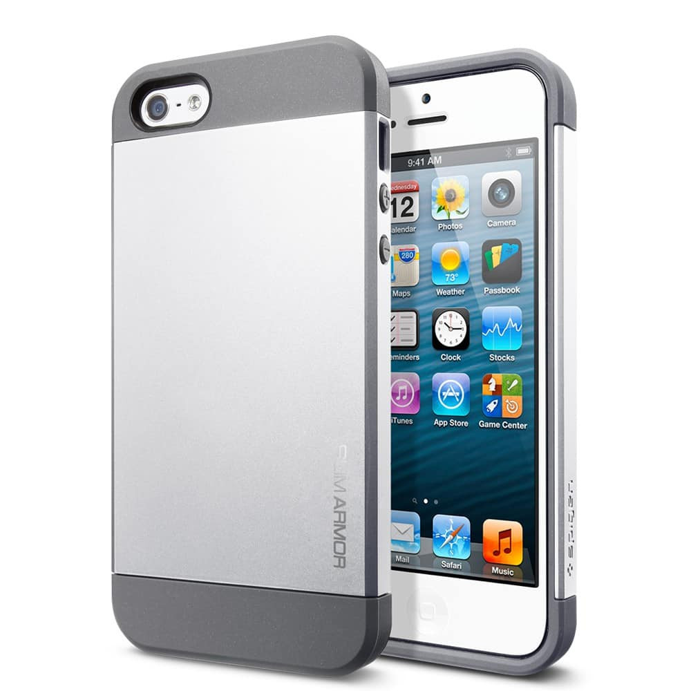 SGP Spigen iPhone 5 5s SE Case Slim Armor Satin Silver
