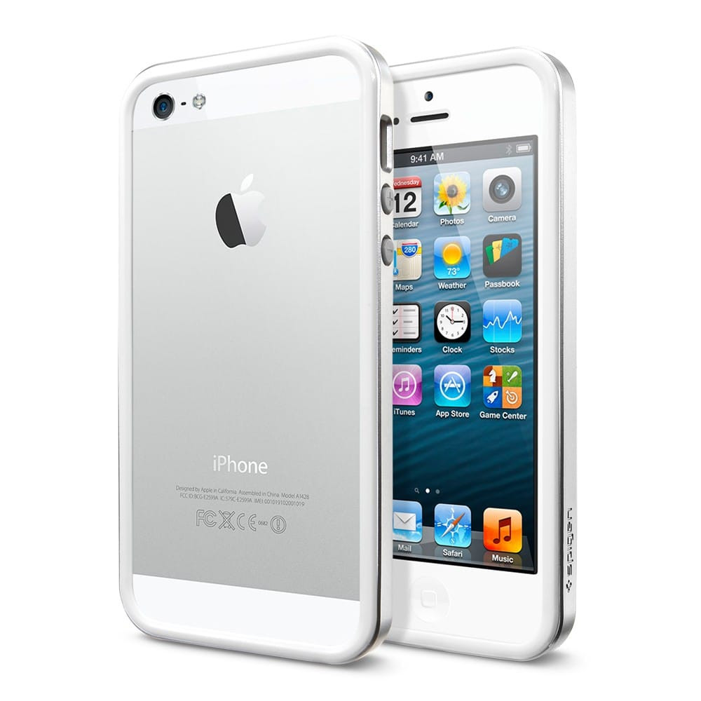 iPhone 5 Case Neo Hybrid EX Snow Series Satin Silver