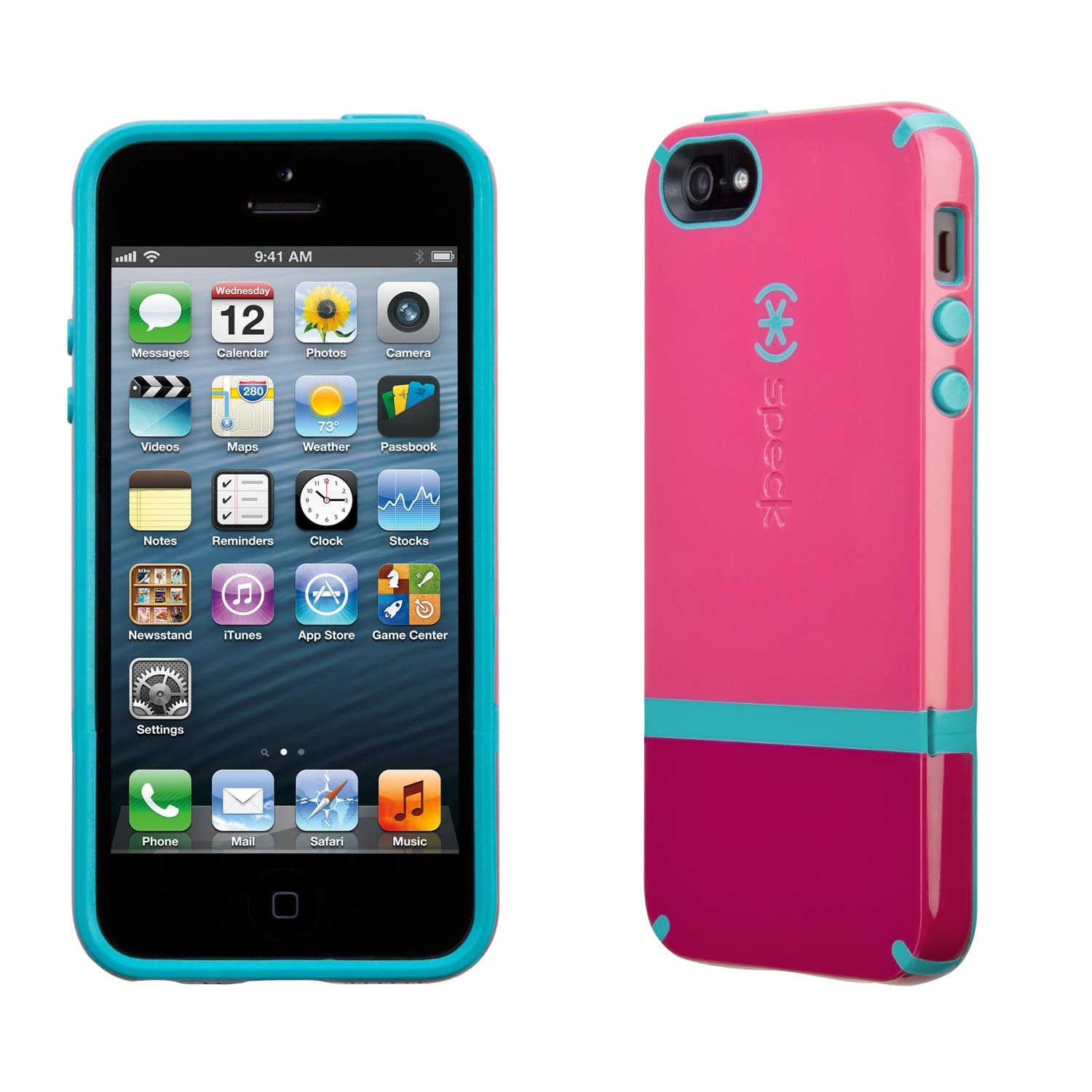Speck Candyshell Flip iPhone 5 - Raspberry/Dark Raspberry/Peacock